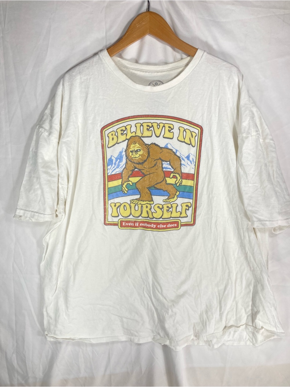 Sasquatch big foot Believe In Yourself Graphic Tee - White